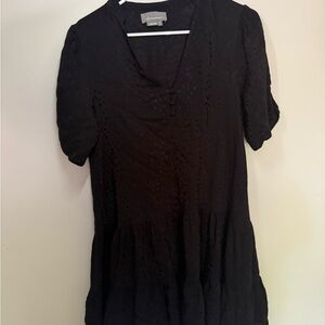 Anthropologie Black Textured dress